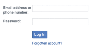 Logging into your Facebook account