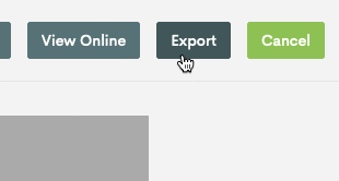 Clicking on the export button